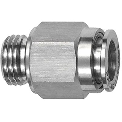 RIEGLER Raccordo dritto, esagono esterno, G 1/4 a., per tubo esterno Ø 12 mm, pressione di lavoro max. 20 bar, acciaio inox 1.4404 RIEGLER Raccordo dritto, esagono esterno, G 1/4 a., per tubo esterno Ø 12 mm, pressione di lavoro max. 20 bar, acciaio inox 1.4404