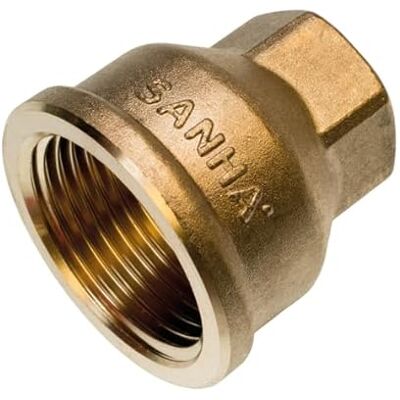 Sanitop-Wingenroth Manicotto di riduzione n. 3240 con tipo 3/4" IG x 1/2" IG, raccordo con due filettature interne, doppio connettore, raccordo filettato per l'installazione fine, multi-bordo, ghisa Sanitop-Wingenroth Manicotto di riduzione n. 3240 con tipo 3/4" IG x 1/2" IG, raccordo con due filettature interne, doppio connettore, raccordo filettato per l'installazione fine, multi-bordo, ghisa