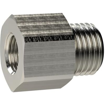 RIEGLER Raccordo riduttore, versione lunga, G 3/4 a, G 3/4 i, SW 32, ottone nichelato, pressione di lavoro max. 25 bar Max. 150 °C RIEGLER Raccordo riduttore, versione lunga, G 3/4 a, G 3/4 i, SW 32, ottone nichelato, pressione di lavoro max. 25 bar Max. 150 °C