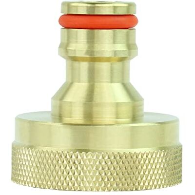 GASMIS Connettore per rubinetto G 1/2", in ottone, connettore per rubinetti, rubinetto con guarnizione interna in gomma GASMIS Connettore per rubinetto G 1/2", in ottone, connettore per rubinetti, rubinetto con guarnizione interna in gomma