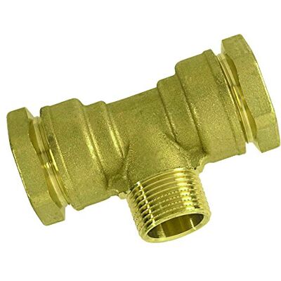 BOUTTE Boutt 2178696 Raccordo a T in ottone per tubo in polietilene, maschio, 33 x 42, per tubi 40 BOUTTE Boutt 2178696 Raccordo a T in ottone per tubo in polietilene, maschio, 33 x 42, per tubi 40