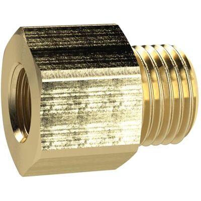 RIEGLER Raccordo riduttore, versione lunga, G 3/8 a., G 3/8 i., SW 19, ottone, pressione max. 25 bar Max. 150 °C RIEGLER Raccordo riduttore, versione lunga, G 3/8 a., G 3/8 i., SW 19, ottone, pressione max. 25 bar Max. 150 °C