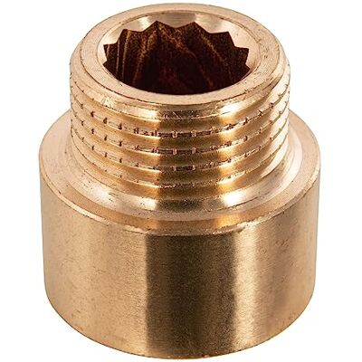 Sanitop-Wingenroth Prolunga per rubinetto, tipo 1/2" x 40 mm, con filettatura interna, 1 filettatura interna e 1 filettatura esterna, installazione acqua potabile, ottone, 15 Sanitop-Wingenroth Prolunga per rubinetto, tipo 1/2" x 40 mm, con filettatura interna, 1 filettatura interna e 1 filettatura esterna, installazione acqua potabile, ottone, 15