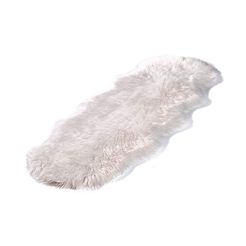 BODENMEISTER Tappeto in pelliccia sintetica effetto pecora, colore: bianco neve