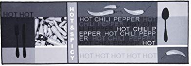 andiamo Tappeto da cucina Chilidesign, Hot & Spicy, grigio, poliammide, 67 x 200 cm