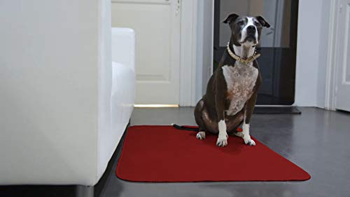 GEMITEX Tappeto Merlino Animal/Pet, Ultrassorbente, 75 x 120 cm, Bordeaux, Polyester