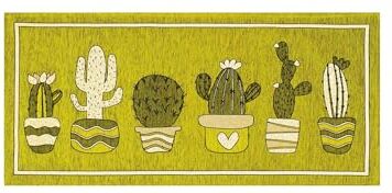 Il Gruppone Passione Casa Tappeto Cucina In Ciniglia Passatoia Multiuso Ingresso Corridoio Antiscivolo Prodotto Italiano Disegni Piazzati Cotone Varie Misure Lavabile In Lavatrice Cactus Verdemela 57x115 cm