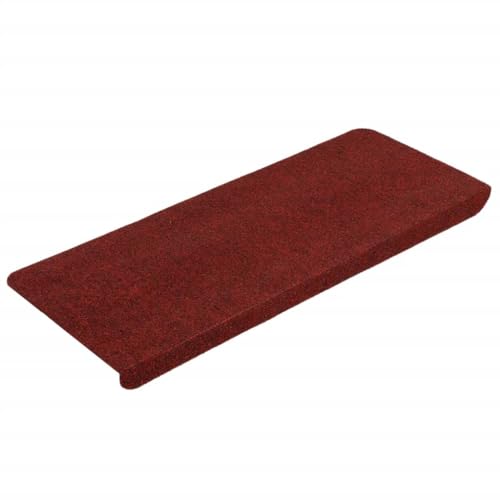 vidaXL Tappetini Autoadesivi per Scale 15 pz 65x24,5x3,5 cm Rosso