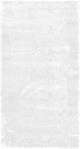 andiamo Tappeto rettangolare in finta pelliccia sintetica, 55 x 110 cm, colore: bianco