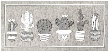 Il Gruppone Passione Casa Tappeto Cucina In Ciniglia Passatoia Multiuso Ingresso Corridoio Antiscivolo Prodotto Italiano Disegni Piazzati Cotone Varie Misure Lavabile In Lavatrice Cactus Grigio 57x280 cm