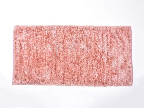 Mi Casa Tappeto Soft 65X130 Liscio Rosa, 60% Cotone, 40% Poliestere