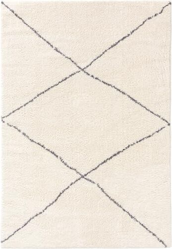 benuta Benno Tappeto a pelo lungo, 160 x 230 cm, colore: Beige