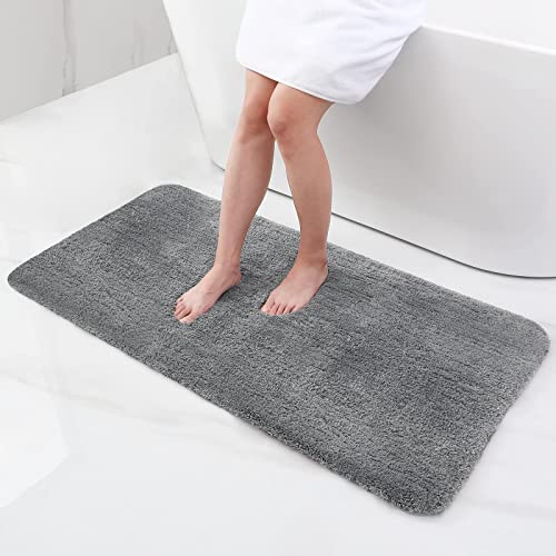 Homaxy zerbino Ingresso casa 60 x 120 cm, Antiscivolo e Essorbente zerbino, Tappeto Entrata Interno Resistente Sporco, Morbido e Lavabile Zerbino da Interni per Interno, grigio