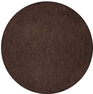 Olivo Tappeti OLIVO.shop   GALAXY Tappeto bagno rotondo antiscivolo in cotone e microfibra a pelo corto. Assorbente, soffice e lavabile in lavatrice, vari colori e misure (MARRONE 2, 55 CM)