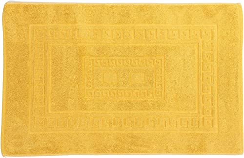 HomeLife Tappeto Bagno Assorbente 45X60 (2 Pezzi) Made in Italy   Tappeto Doccia Assorbente Lavabile in Cotone  Tappetino Bagno Senza Antiscivolo   Tappeti Bagno Moderni   Bagno Tappeto Giallo