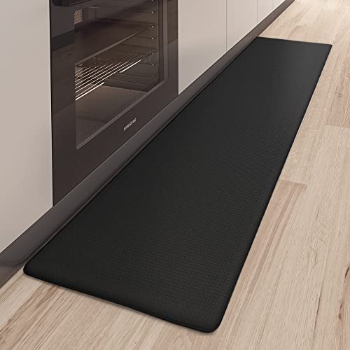 COLOR&GEOMETRY Color G Tappeto Cucina Antiscivolo, PVC Tappeto Runner Antiscivolo, Impermeabile, Resistente all'olio Durevole Tappetino zerbino Lavabile 44 x 240 cm, Nero