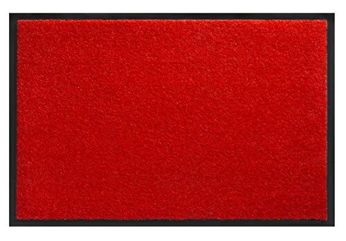 Hamat 5541903012 Tappetino per ingresso, con zerbino, 90 x 150, colore: Rosso