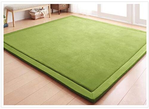 Fancytan Tappeto per Cameretta dei Bambini, Tappetino Gattonare Bambini Morbido, Tappetino Gioco, Tappeto Salotto Tatami, Antiscivolo, Verde Chiaro, 120 x 200cm