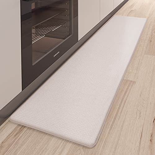 COLOR&GEOMETRY Color G Tappeto Cucina Antiscivolo, PVC Tappeto Runner Antiscivolo, Impermeabile, Resistente all'olio Durevole Tappetino zerbino Lavabile 44 x 150 cm, Beige