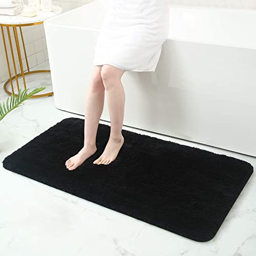 Homaxy zerbino Ingresso casa 60 x 120 cm, Antiscivolo e Essorbente zerbino, Tappeto Entrata Interno Resistente Sporco, Morbido e Lavabile Zerbino da Interni per Interno, nero