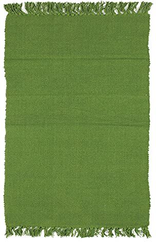 Thedecofactory Tappeto 50 x 80 Simply, Cotone, Verde, 80 x 50 x 1,5 cm