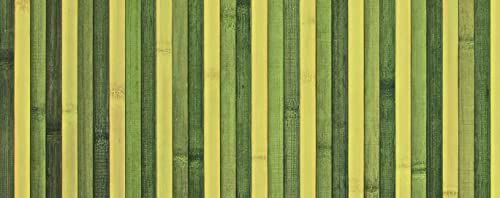 HomeLife Tappeto Cucina Antiscivolo Lavabile 50X160 Made in Italy   Passatoia Antimacchia in PVC Interni e Esterni Stampa Bamboo Degrade Verde   Tappeti Runner Lungo in Gomma [160 cm]