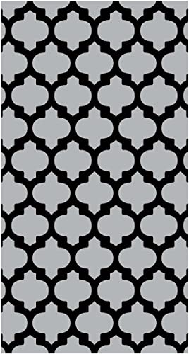 Homemania Tappeto Stampato Lily 14 Per Salotto, Sala, Camera Da Letto, Cameretta Stampa, Moderno, Grigio, Nero, in Poliestere, Cotone, 80x150 cm