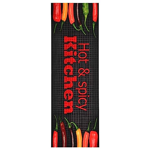 vidaXL Tappetino da Cucina Lavabile Hot&Spicy Complementi Arredo Stuoino Stoino Passatoia Moquette Tappetino Tessili per Casa Tappeto