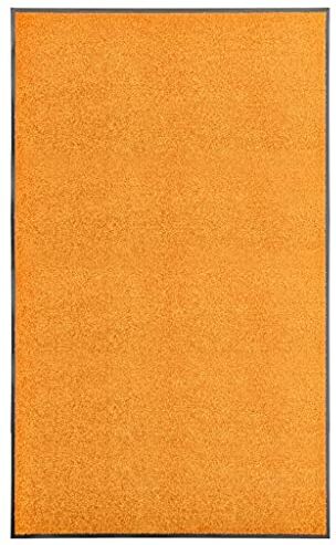 vidaXL Zerbino Lavabile Moquette Tappetino Entrata Esterno Complementi Arredo Tessili Casa Tappeto Stuoino Ingresso Passatoia Arancione 90x150 cm