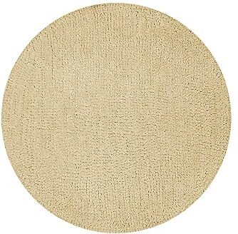 Olivo Tappeti OLIVO.shop   GALAXY Tappeto bagno rotondo antiscivolo in cotone e microfibra a pelo corto. Assorbente, soffice e lavabile in lavatrice, vari colori e misure (BEIGE 2, 55 CM)