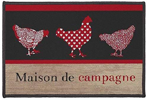 Douceur d'Intérieur Maison de Campagne Tappeto decorativo rettangolare, 40 x 60 cm, multicolore