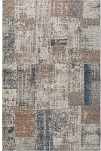 benuta Tappeto, Cotone, Beige/Blu, 120 x 180 cm