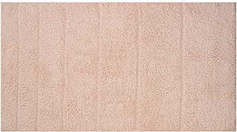 Olivo Tappeti OLIVO.shop   DAFNE Tappeto bagno cotone, Tappeto bagno antiscivolo, Tappeto bagno assorbente, Tappeto bagno elegante, 5 colori pastello e 2 misure. (ROSA, 60x110 cm)