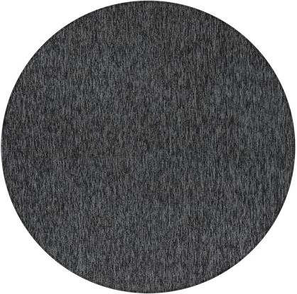 Carpetsale24 Tappeti a pelo corto, colore antracite, unicolor-monocroma, 111569, tappeto rotondo, Tappeto soggiorno, 120 cm Rotondo