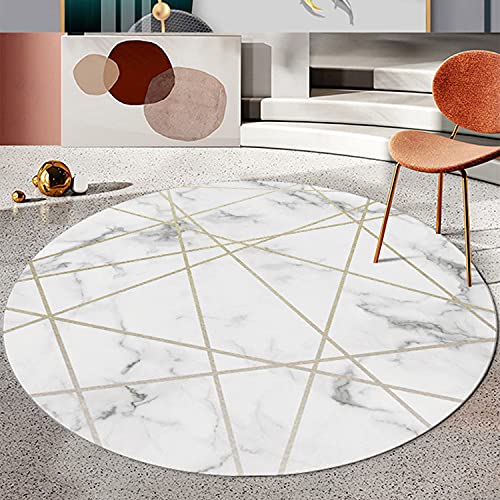 WUWEI Tappeto da salotto grande lavabile rotondo antiscivolo cristallo velluto tappeto extra large per salotto moderno zona tappeti tappeti per arredamento casa 60 x 60 cm