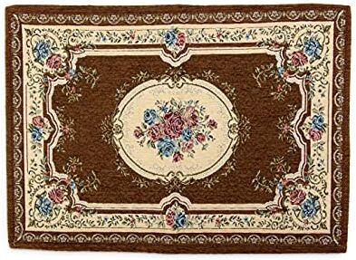 HomeLife Tappeto Salotto Grande in Ciniglia (65x110 cm) Made in Italy   Tappeto Camera da Letto e Cameretta Colorato lavorazione Jacquard   Perfetti come Tappeti Cucina   Fantasia Barocca Marrone