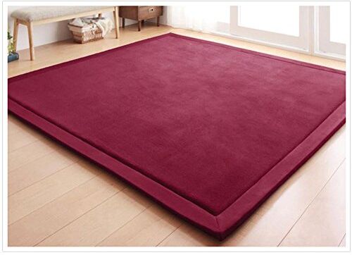 Fancytan Tappeto per Cameretta dei Bambini, Tappetino Gattonare Bambini Morbido, Tappetino Gioco, Tappeto Salotto Tatami, Antiscivolo, Rosso Uva, 120 x 200cm