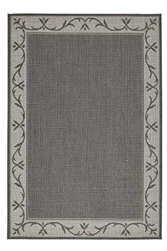 BODENMEISTER Tappeto per interni ed esterni, 60 x 110 cm, colore: Antracite/Grigio scuro