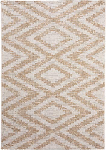 benuta PLUS Tappeto per interni ed esterni, Cleo Cream/beige, 160 x 230 cm, per balcone e giardino