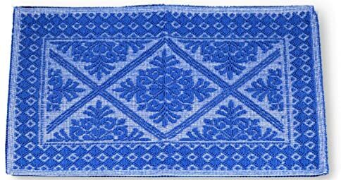 Generico Tappeto Sardo Stuoia Passatoia 100% Cotone Made In Italy ch 16 colori (Blu, 40x60)