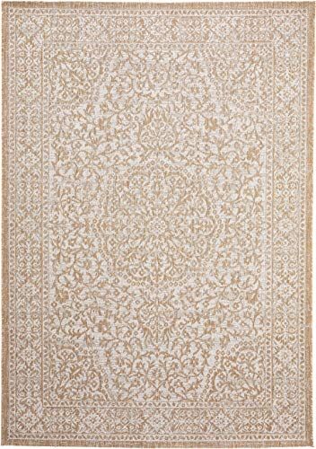 benuta PLUS Tappeto per interni ed esterni, Cleo Cream/beige, 80 x 150 cm, per balcone e giardino