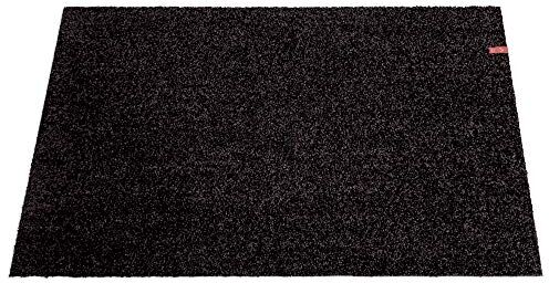 Keilbach , Zerbino Bravo-grande.nero, lavabile in lavatrice, 147 x 87 cm, spessore solo 9 mm, pelo di alta qualità, Nero, Taglia unica