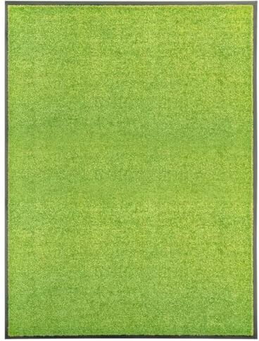 vidaXL Zerbino Lavabile Moquette Tappetino Entrata Esterno Complementi Arredo Tessili Casa Tappeto Stuoino Ingresso Passatoia Verde 90x120 cm