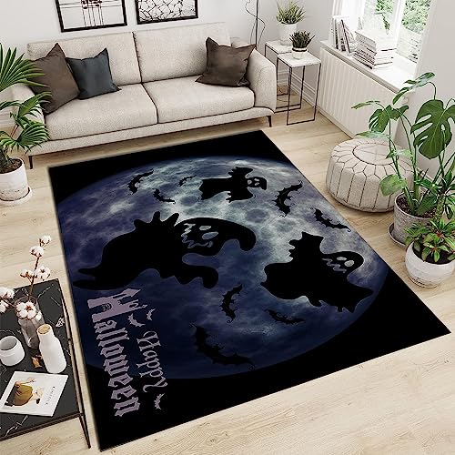 Generic Tappeto Felice Tema Di Halloween Ispessito Antiscivolo Morbido Bordo Di Bloccaggio Di Grandi Dimensioni Stampato In 3D Tappeto Personalizzato Area Tappeto Per Camera Da Letto Soggiorno 80 X -3W5F-D8P