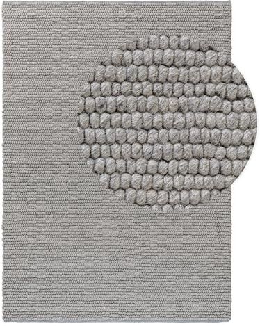 benuta Tappeto di lana Beads grigio, 160 x 230 cm