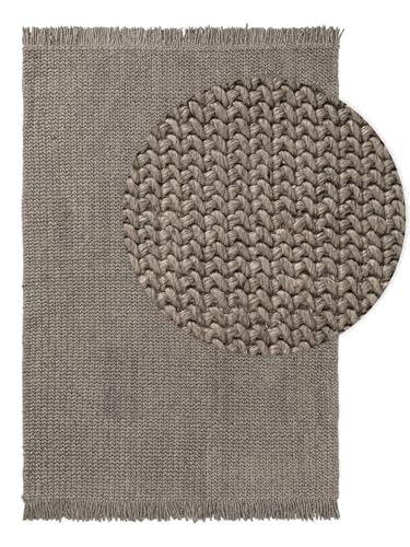 benuta Velma Tappeto di lana grigio, 200 x 300 cm
