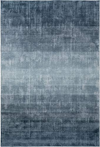 benuta Tappeto in viscosa Ombre, 160 x 230 cm, colore: Blu