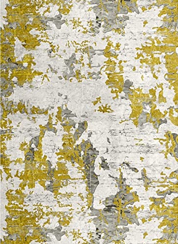 MANI TEXTILE Tappeto, Poliestere, Giallo, 80 x 150