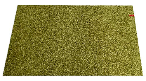 Keilbach Designprodukte  bravo-green , zerbino bravo.green, lavabile in lavatrice, 87 x 57 cm, solo 9 mm di spessore, pelo di alta qualità, verde, taglia unica