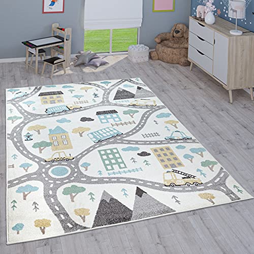 Paco Home Tappeto per Bambini cameretta Bambine Bambini Diversi Motivi e Dimensioni, Dimensione:80x150 cm, Colore:Crema 3